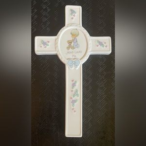 Precious Moments Jesus Loves Me Wall Cross, 1990